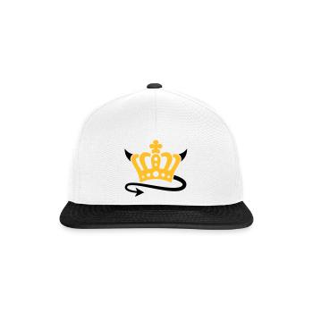 Teufel Krone - Snapback Cap - Weiß/Schwarz - Vorne