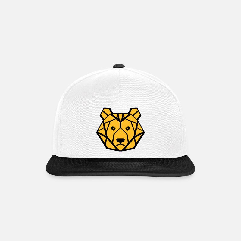 bear - Snapback Cap - white/black