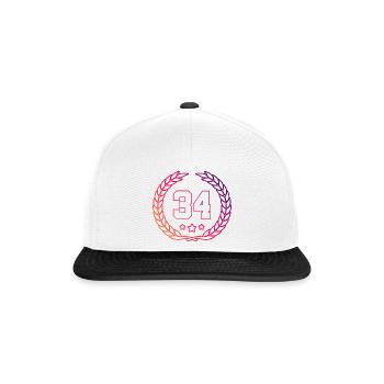 34 Number of wreath - Snapback Cap - white/black - Front