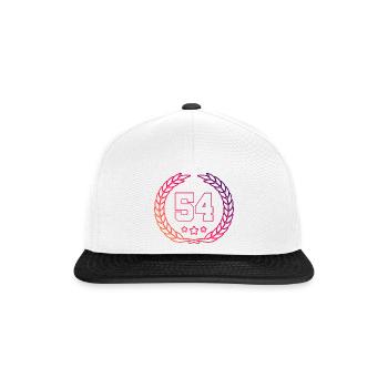 54 Couronne numérique - Casquette snapback - blanc/noir - Devant