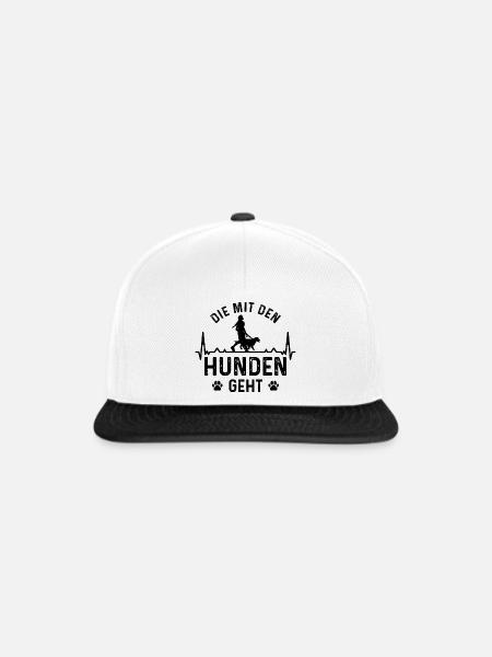Die mit dem Hunden Geht 7 - - Snapback Cap - Weiß/Schwarz