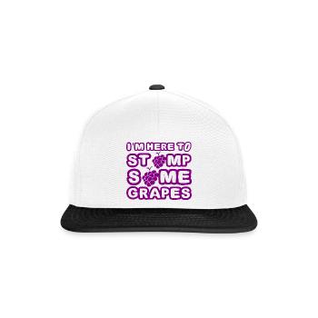 I'm Here To Stomp Some Grapes 2 - Snapback Cap - white/black - Front