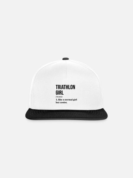 Triathlon-Triathlon-Triathlon - Snapback Cap - Weiß/Schwarz