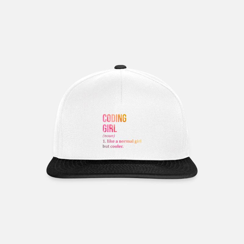 codage - Casquette snapback - blanc/noir
