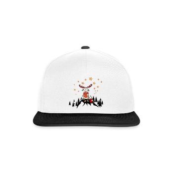 Noël avec le cœur - Casquette snapback - blanc/noir - Devant