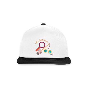 Let's check it out - Snapback Cap - Weiß/Schwarz - Vorne