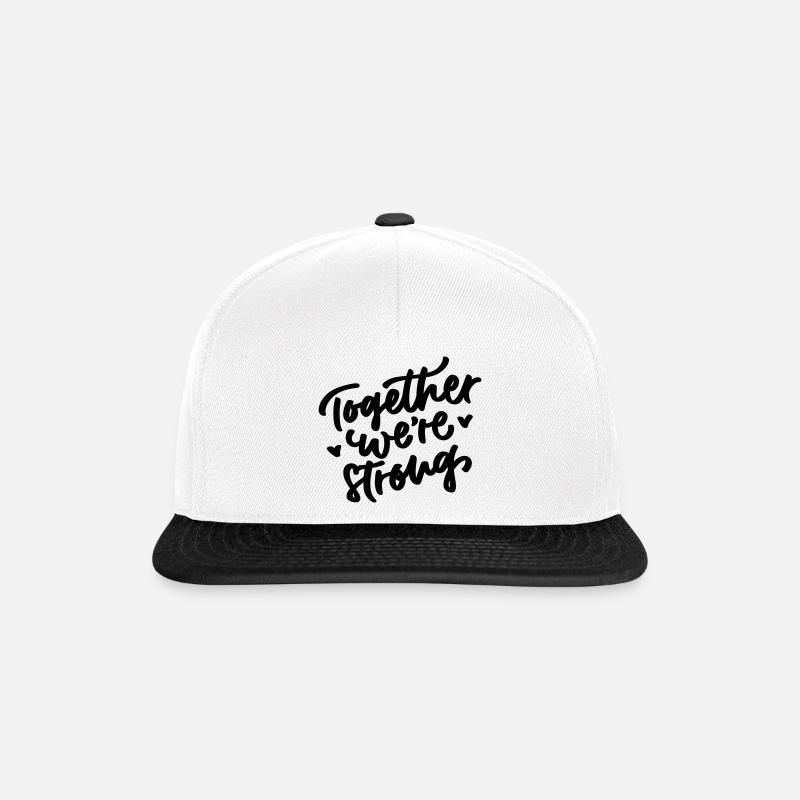 Together were strong - Snapback Cap - Weiß/Schwarz