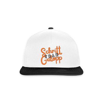 Au pas, au trot, au galop - Casquette snapback - blanc/noir - Devant