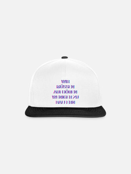 Hardtekk Tekk - Snapback Cap - Weiß/Schwarz