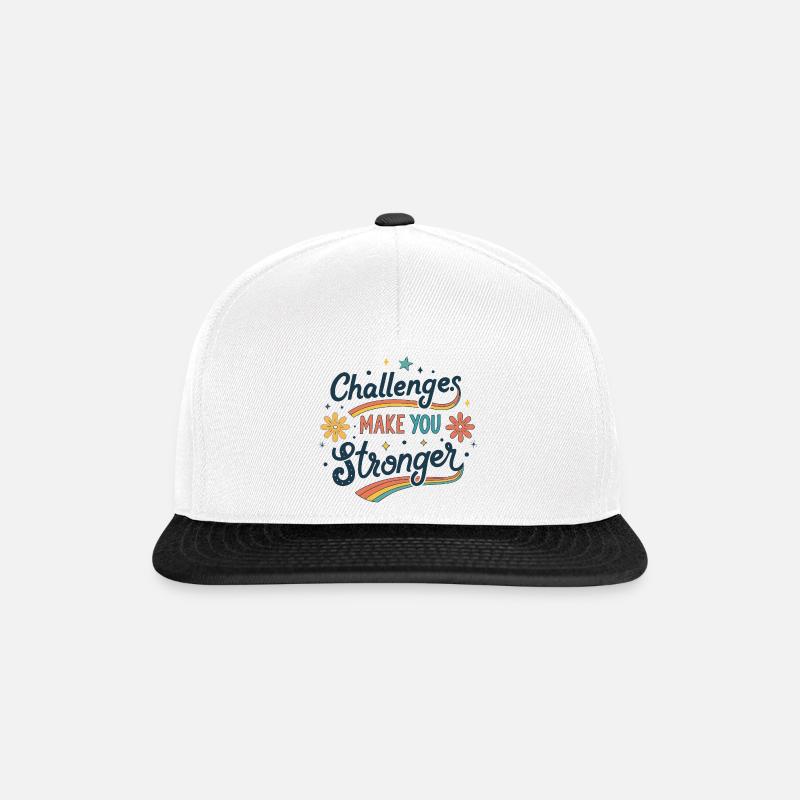 Defis Te Rendent Plus Fort Arc en Ciel - Casquette snapback - blanc/noir