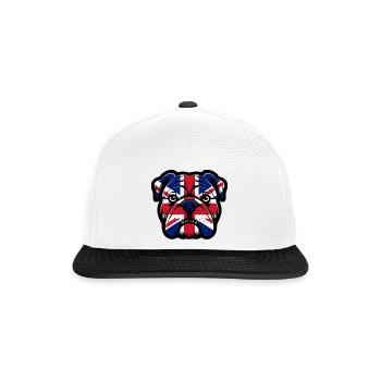 Portrait du bouledogue Union Jack - Casquette snapback - blanc/noir - Devant