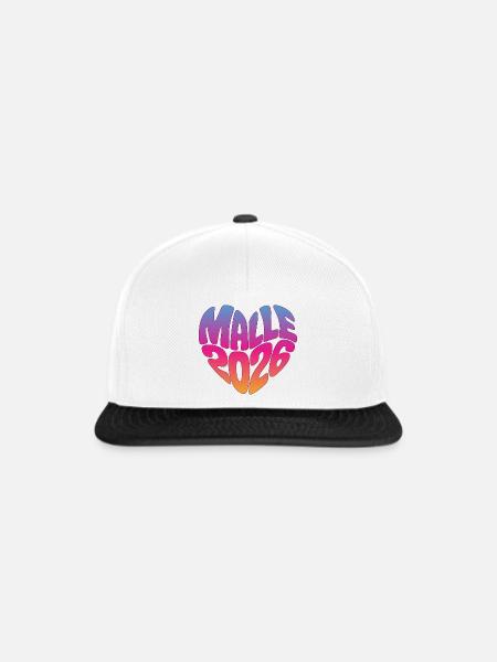 Mallorca Malle 2026 - Snapback Cap - Weiß/Schwarz