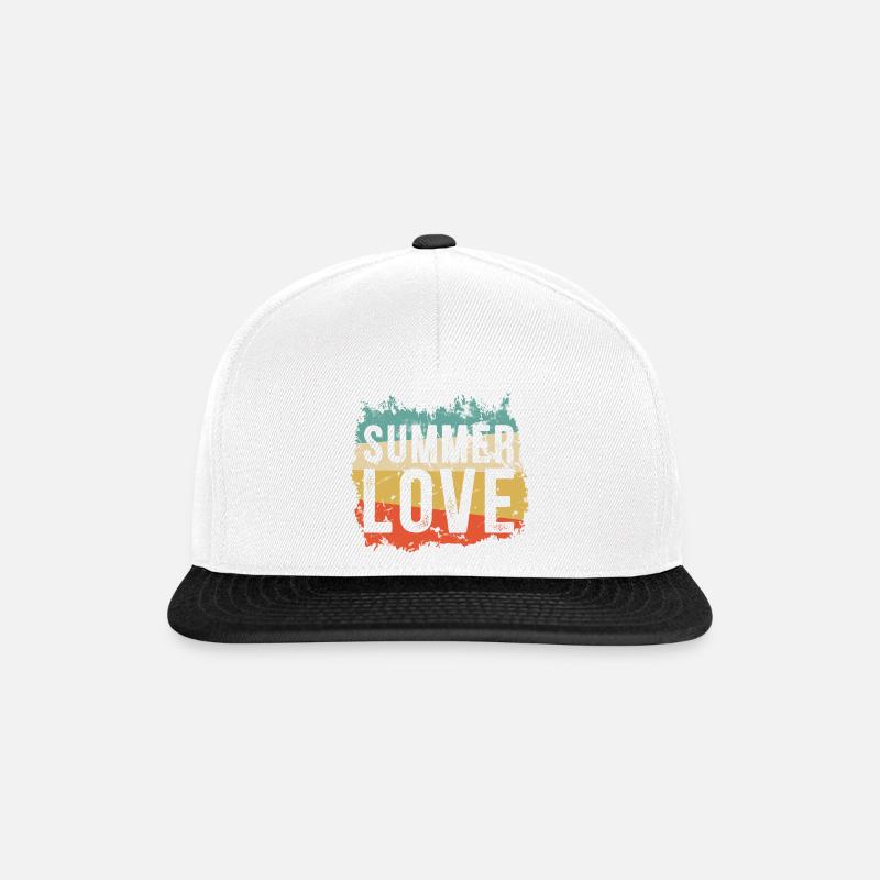 Amore estivo nel grunge retrò - Snapback Cap - bianco/nero