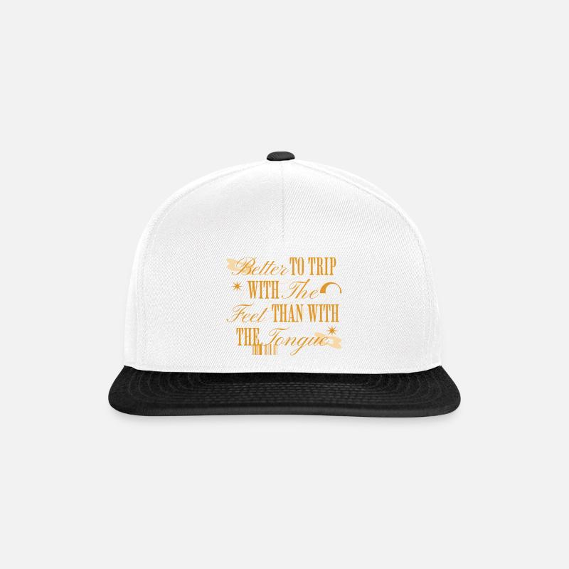 Besser reisen mit Füßen als reden - Snapback Cap - Weiß/Schwarz