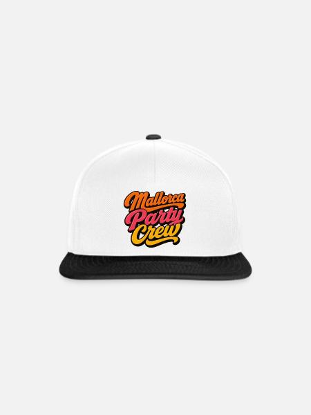 Mallorca Party Crew - Snapback Cap - Weiß/Schwarz