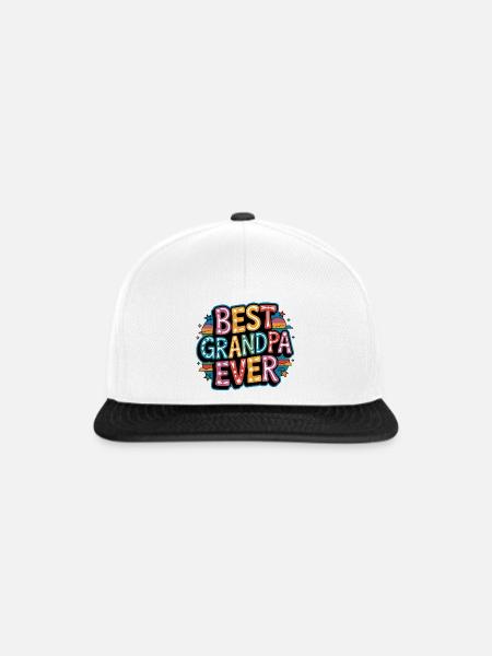 Bester Opa - Snapback Cap - Weiß/Schwarz