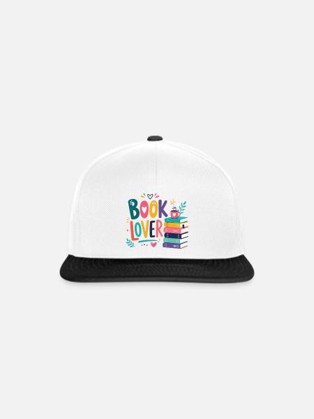 Buchliebhaber Farbenfroh - Snapback Cap - Weiß/Schwarz