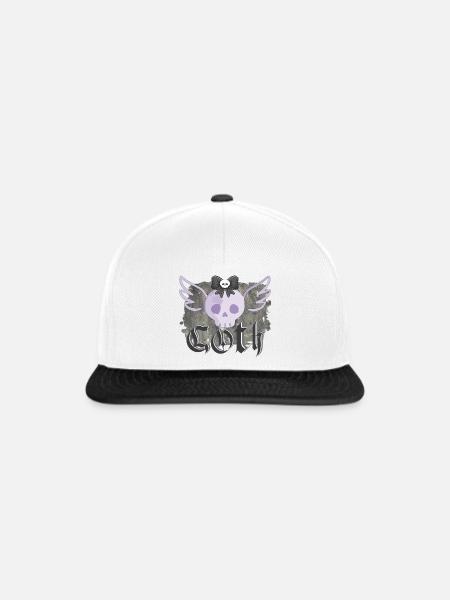 Goth - Snapback Cap - Weiß/Schwarz