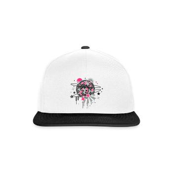 Disco Ball - Snapback Cap - white/black - Front