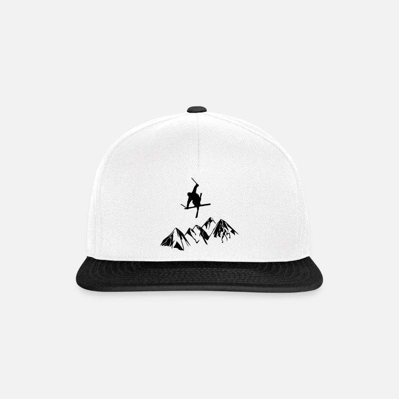 Coureur de montagne à ski - Casquette snapback - blanc/noir