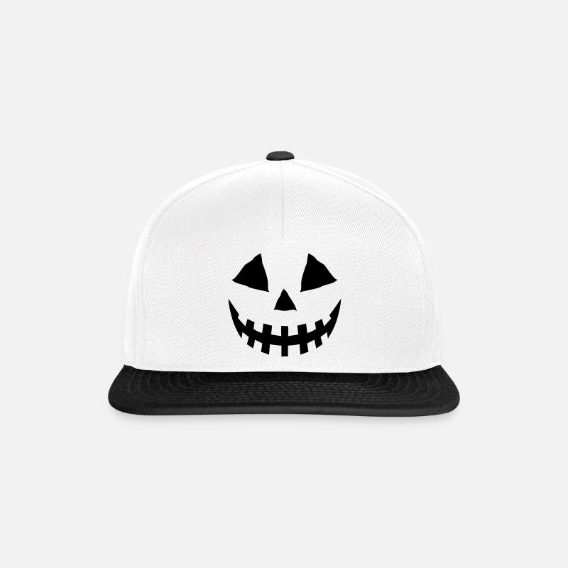 Pumpkin black flex - Snapback Cap - white/black