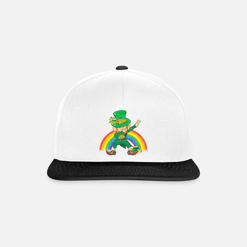 Lutin, Dancing Dabbing, Arc-en-ciel - Casquette snapback - blanc/noir