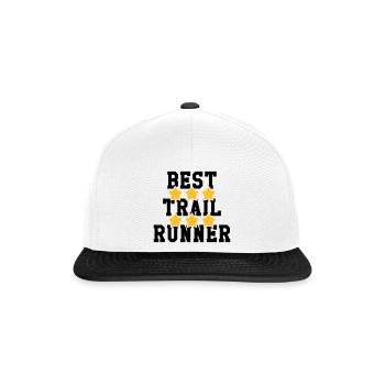 Course à Pied / Running / Jogging / Coureur - Casquette snapback - blanc/noir - Devant
