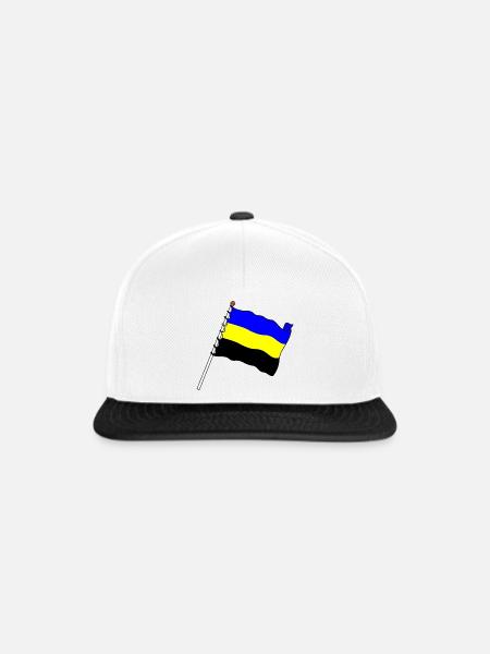 Flagge Provinz Gelderland - Snapback Cap - Weiß/Schwarz