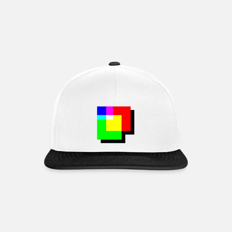 RGB Color Corner Additive Color Mixing - Snapback Cap - white/black
