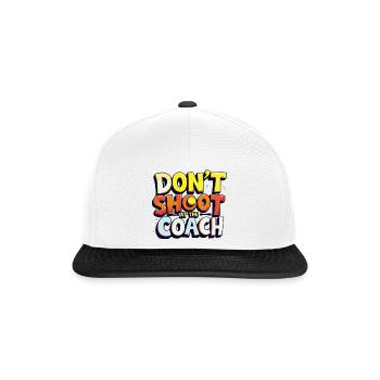 Nicht auf den Trainer schießen - Snapback Cap - Weiß/Schwarz - Vorne