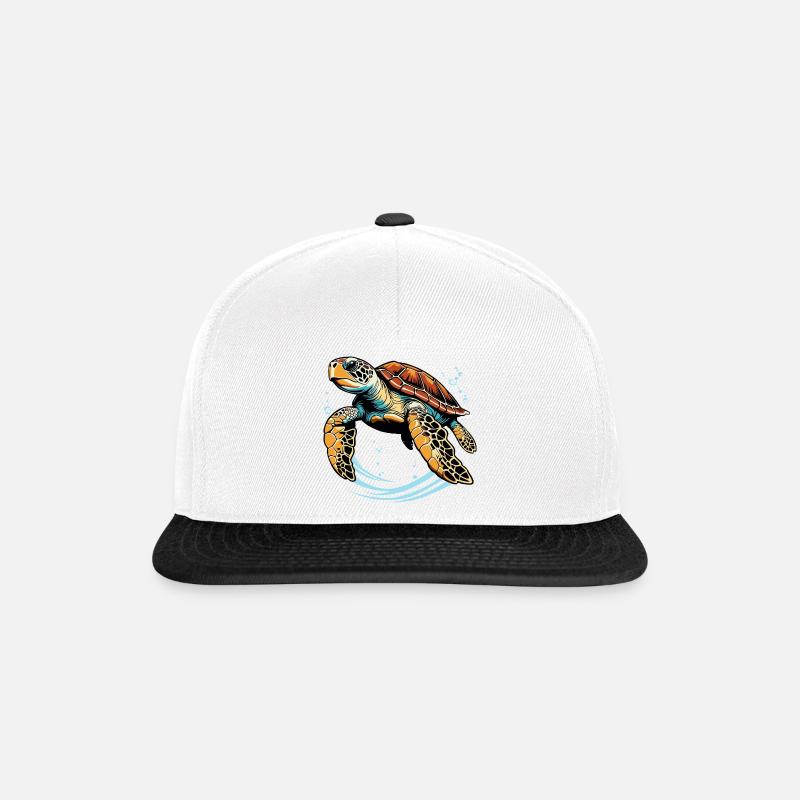 Sea turtle - Snapback Cap - white/black