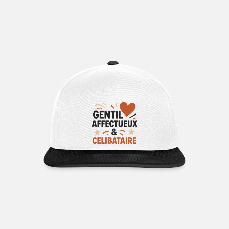 Friendly Message Design for Singles - Snapback Cap - white/black