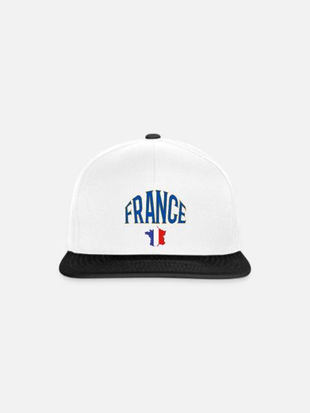 France - Snapback Cap - Weiß/Schwarz