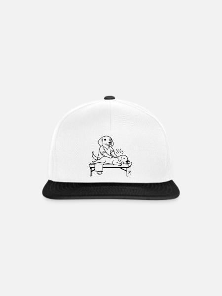 masseur physio hund dog edition - Snapback Cap - Weiß/Schwarz