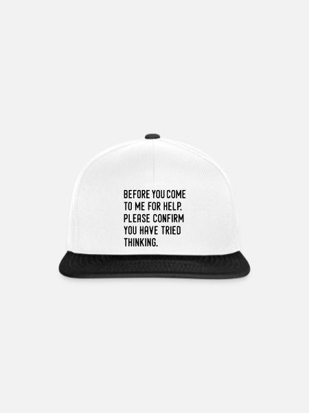 Humor - Snapback Cap - Weiß/Schwarz