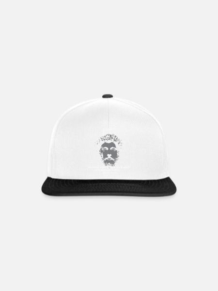 Steisches Zitat von Marcus Aurelius - Snapback Cap - Weiß/Schwarz