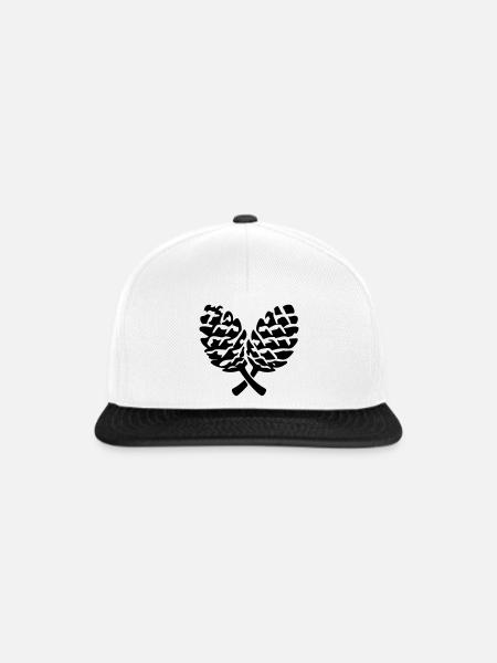 Tannenzapfen Symbol Zapfen - Snapback Cap - Weiß/Schwarz