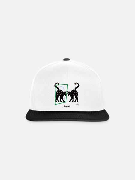 Sternzeichen-Bild Zwilling, Abstraktion - Snapback Cap - Weiß/Schwarz