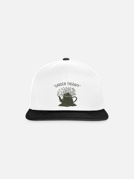 Gartentherapie Teekanne Bloom - Snapback Cap - Weiß/Schwarz