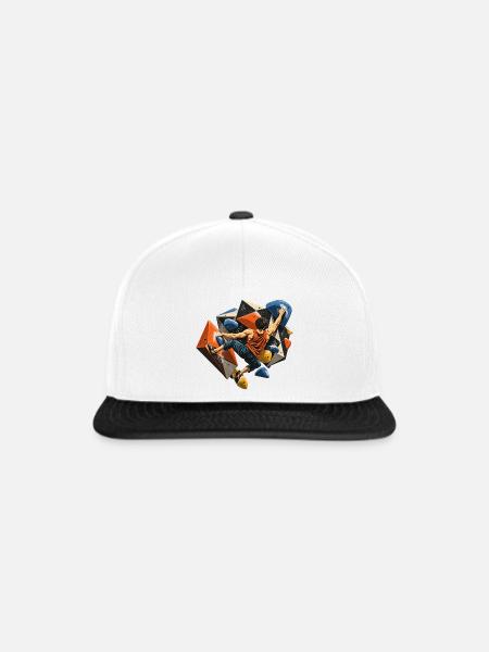Bouldern - Snapback Cap - Weiß/Schwarz