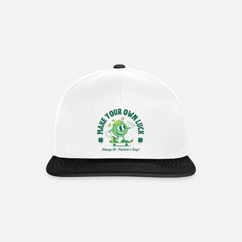 Make Your Own Luck - St. Patrick's Day - Snapback Cap - white/black