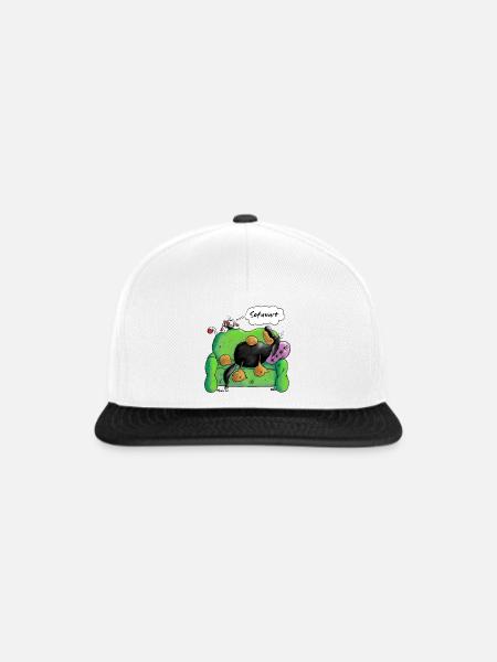 Sofawart - Hovawart - Hund - Hunderasse - Snapback Cap - Weiß/Schwarz