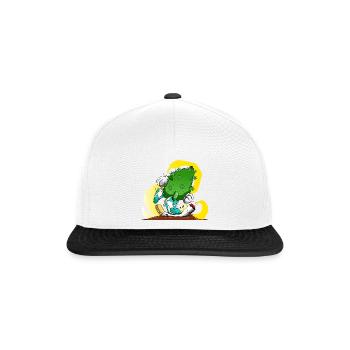 Smoke Weed,not Cigarettes - Snapback Cap - Weiß/Schwarz - Vorne