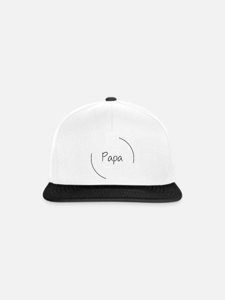 Papa - Snapback Cap - Weiß/Schwarz