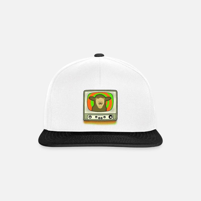 Hypnose Schaf TV - Snapback Cap - Weiß/Schwarz