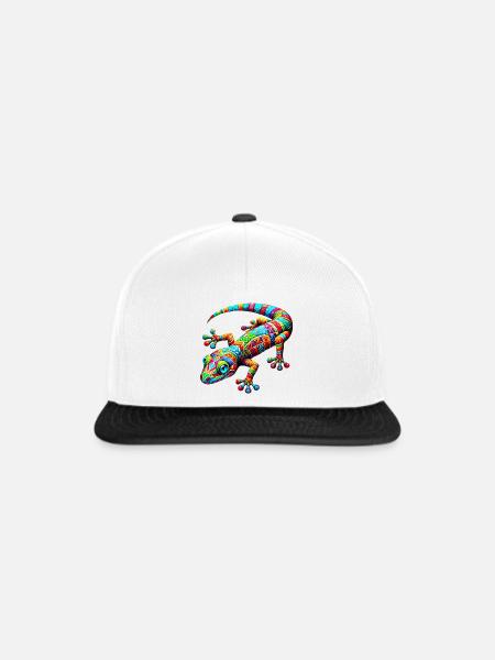 Gecko - Snapback Cap - Weiß/Schwarz