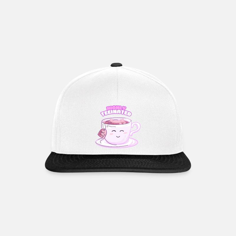 Highly Teeinated – Funny tee shirt with smiling - Snapback Cap - white/black