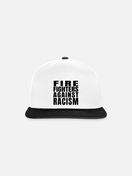 Firefighters Against Racism Block Black - Snapback Cap - Weiß/Schwarz