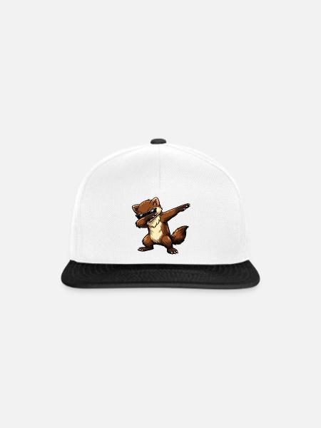 Dabbing Marder - Snapback Cap - Weiß/Schwarz
