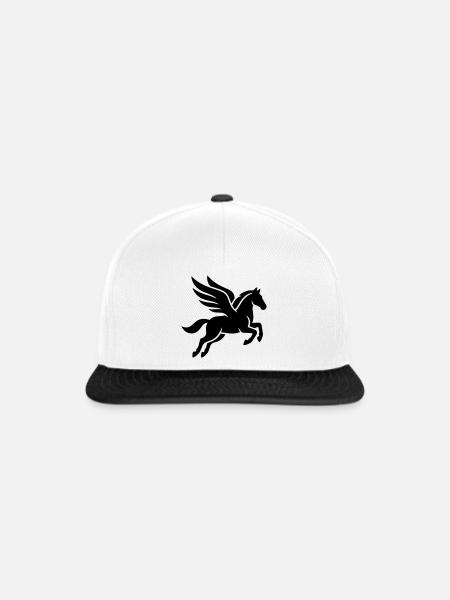 Pegasus - Snapback Cap - Weiß/Schwarz